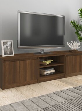 vidaXL Tv-meubel 140x40x35,5 cm bewerkt hout bruineikenkleurig