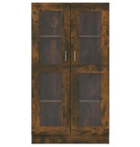 VidaXL Vitrinekast 82,5x30,5x150 cm bewerkt hout gerookt eikenkleurig