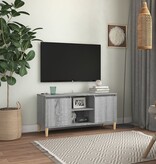 VidaXL Tv-meubel met houten poten 103,5x35x50 cm grijs sonoma eiken