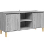 VidaXL Tv-meubel met houten poten 103,5x35x50 cm grijs sonoma eiken