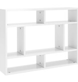 VidaXL Wandschap 75x16x55 cm spaanplaat hoogglans wit