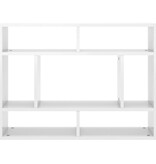 VidaXL Wandschap 75x16x55 cm spaanplaat hoogglans wit