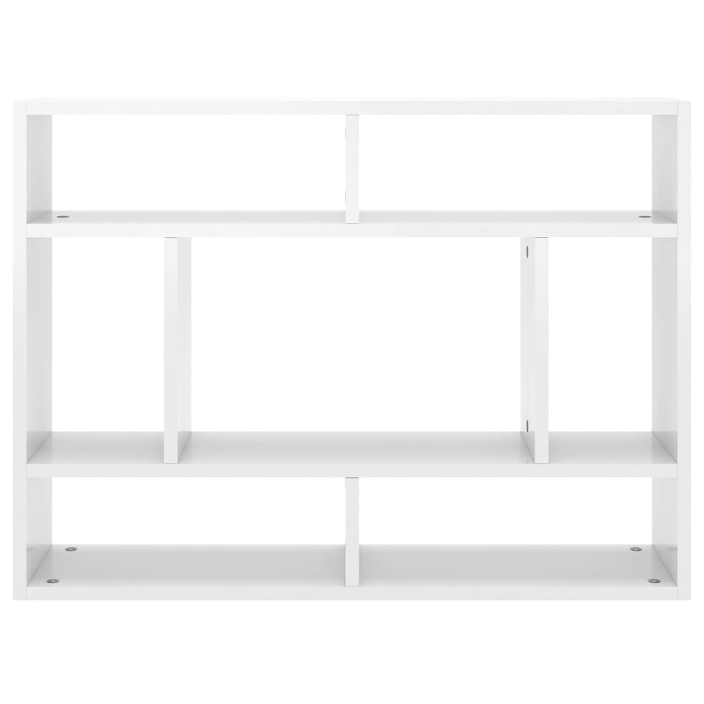 VidaXL Wandschap 75x16x55 cm spaanplaat hoogglans wit