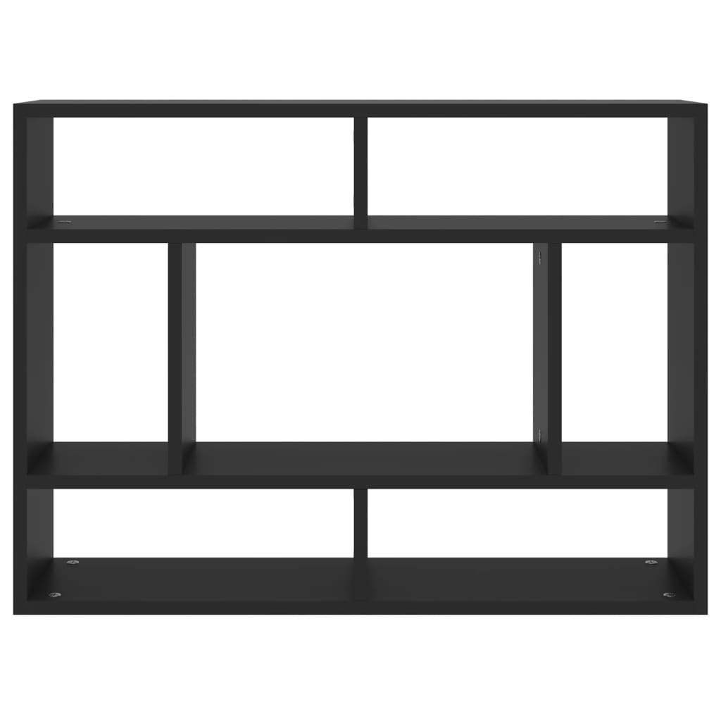 VidaXL Wandschap 75x16x55 cm spaanplaat zwart