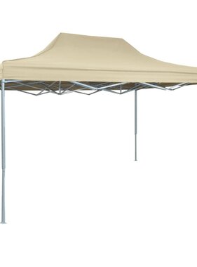VidaXL Partytent inklapbaar 3x4 m staal crème