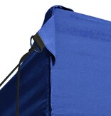 VidaXL Partytent met 3 zijwanden inklapbaar 3x4 m staal blauw