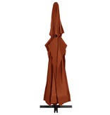 VidaXL Parasol met aluminium paal 600 cm terracottakleurig