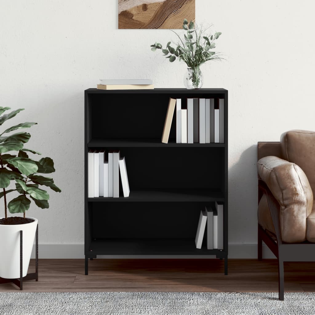 VidaXL Boekenkast 69,5x32,5x90 cm bewerkt hout zwart