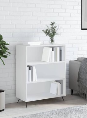 VidaXL Boekenkast 69,5x32,5x90 cm bewerkt hout wit