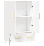 VidaXL Hoge kast 69,5x31x115 cm bewerkt hout wit