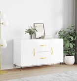 VidaXL Dressoir 100x36x60 cm bewerkt hout hoogglans wit