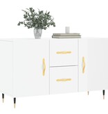 VidaXL Dressoir 100x36x60 cm bewerkt hout hoogglans wit
