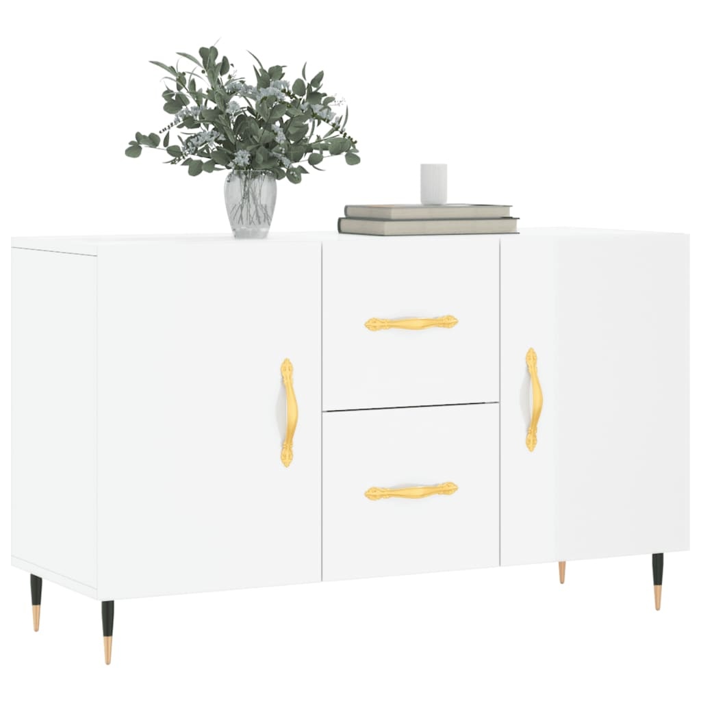 VidaXL Dressoir 100x36x60 cm bewerkt hout hoogglans wit