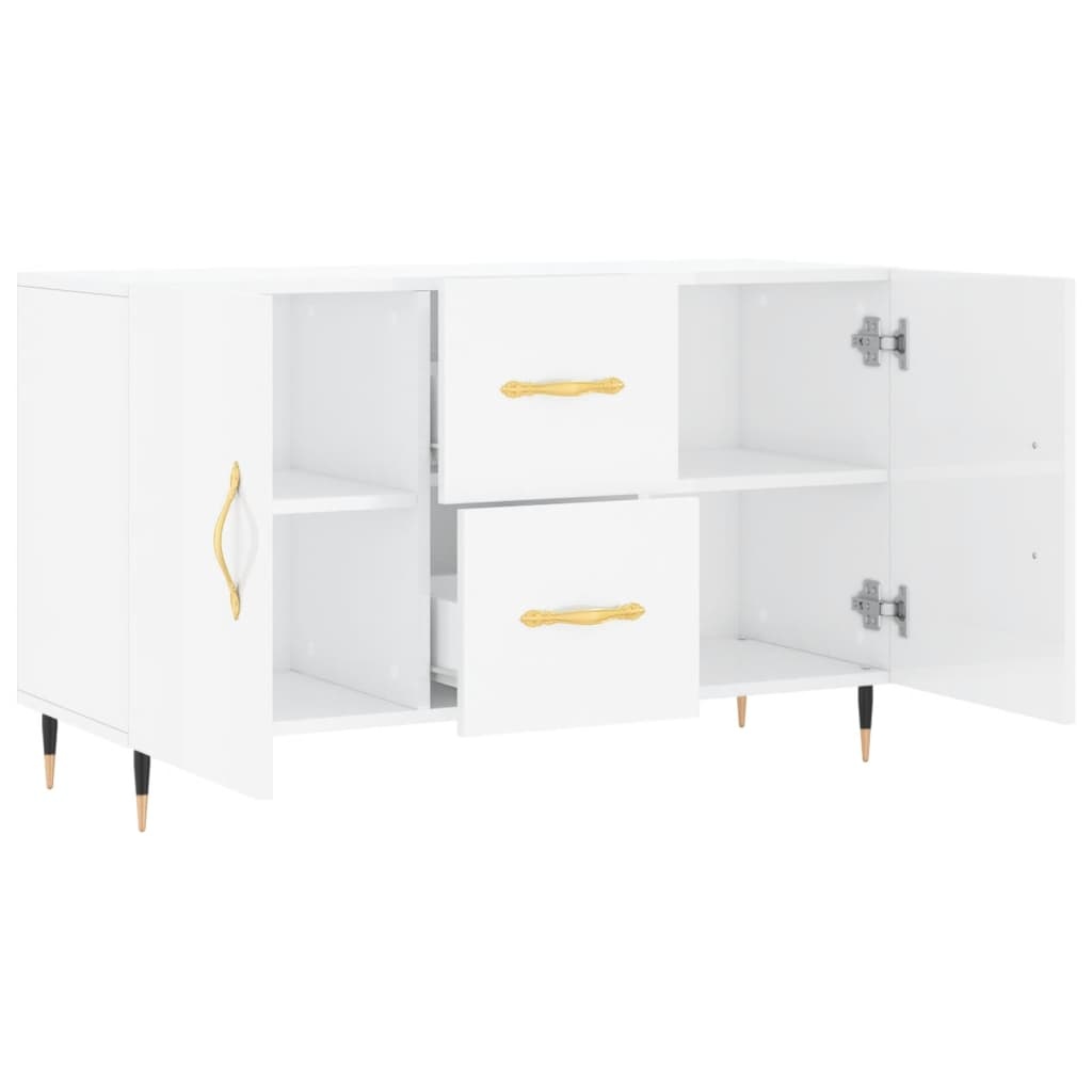 VidaXL Dressoir 100x36x60 cm bewerkt hout hoogglans wit