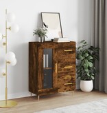 VidaXL Dressoir 69,5x34x90 cm bewerkt hout gerookt eikenkleurig