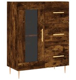 VidaXL Dressoir 69,5x34x90 cm bewerkt hout gerookt eikenkleurig