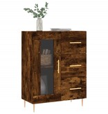 VidaXL Dressoir 69,5x34x90 cm bewerkt hout gerookt eikenkleurig