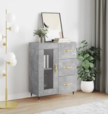 VidaXL Dressoir 69,5x34x90 cm bewerkt hout betongrijs