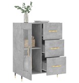 VidaXL Dressoir 69,5x34x90 cm bewerkt hout betongrijs