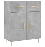 VidaXL Dressoir 69,5x34x90 cm bewerkt hout betongrijs