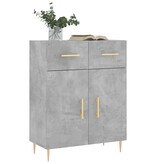 VidaXL Dressoir 69,5x34x90 cm bewerkt hout betongrijs