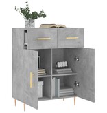 VidaXL Dressoir 69,5x34x90 cm bewerkt hout betongrijs