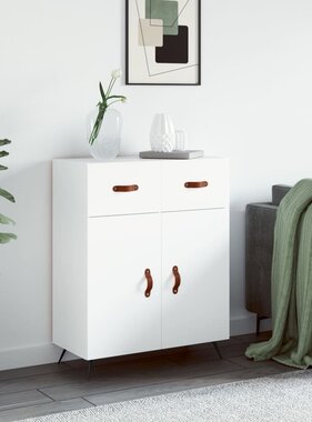 VidaXL Dressoir 69,5x34x90 cm bewerkt hout wit