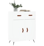 VidaXL Dressoir 69,5x34x90 cm bewerkt hout wit