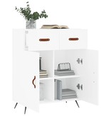 VidaXL Dressoir 69,5x34x90 cm bewerkt hout wit