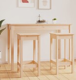 VidaXL Barstoelen 2 st 40x40x78 cm massief grenenhout