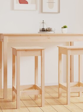 VidaXL Barstoelen 2 st 40x40x78 cm massief grenenhout