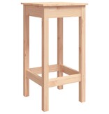 VidaXL Barstoelen 2 st 40x40x78 cm massief grenenhout