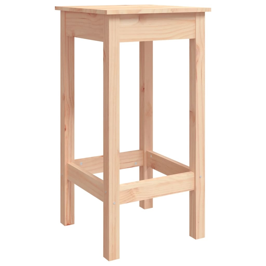 VidaXL Barstoelen 2 st 40x40x78 cm massief grenenhout