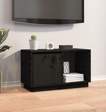 VidaXL Tv-meubel 74x35x44 cm massief grenenhout zwart
