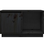 VidaXL Tv-meubel 74x35x44 cm massief grenenhout zwart