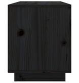 VidaXL Tv-meubel 74x35x44 cm massief grenenhout zwart