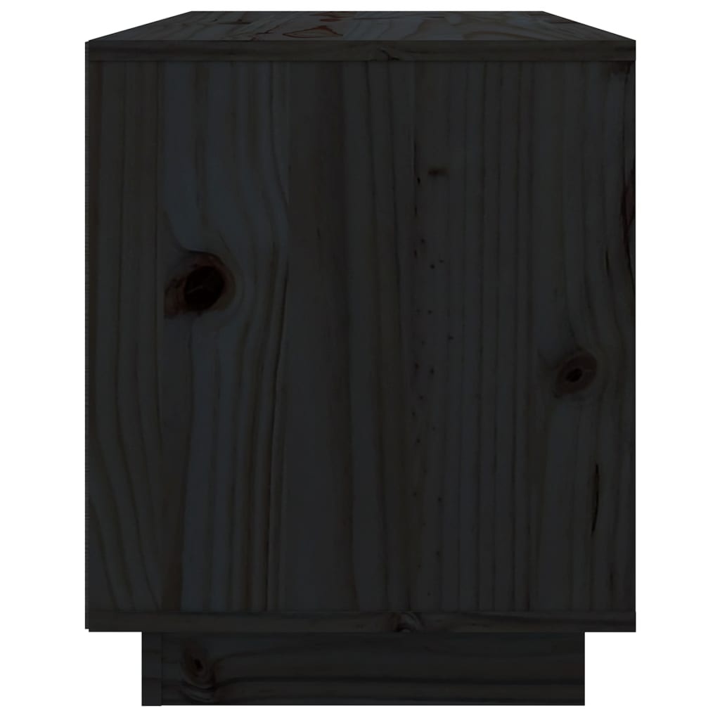 VidaXL Tv-meubel 74x35x44 cm massief grenenhout zwart