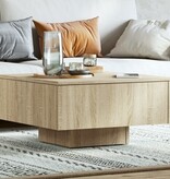 VidaXL Salontafel 60x60x31,5 cm spaanplaat sonoma eikenkleurig