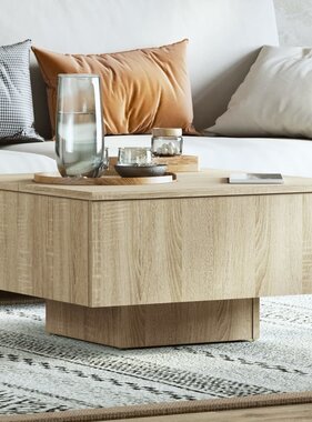 VidaXL Salontafel 60x60x31,5 cm spaanplaat sonoma eikenkleurig