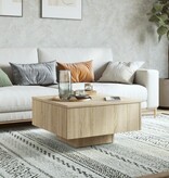 VidaXL Salontafel 60x60x31,5 cm spaanplaat sonoma eikenkleurig