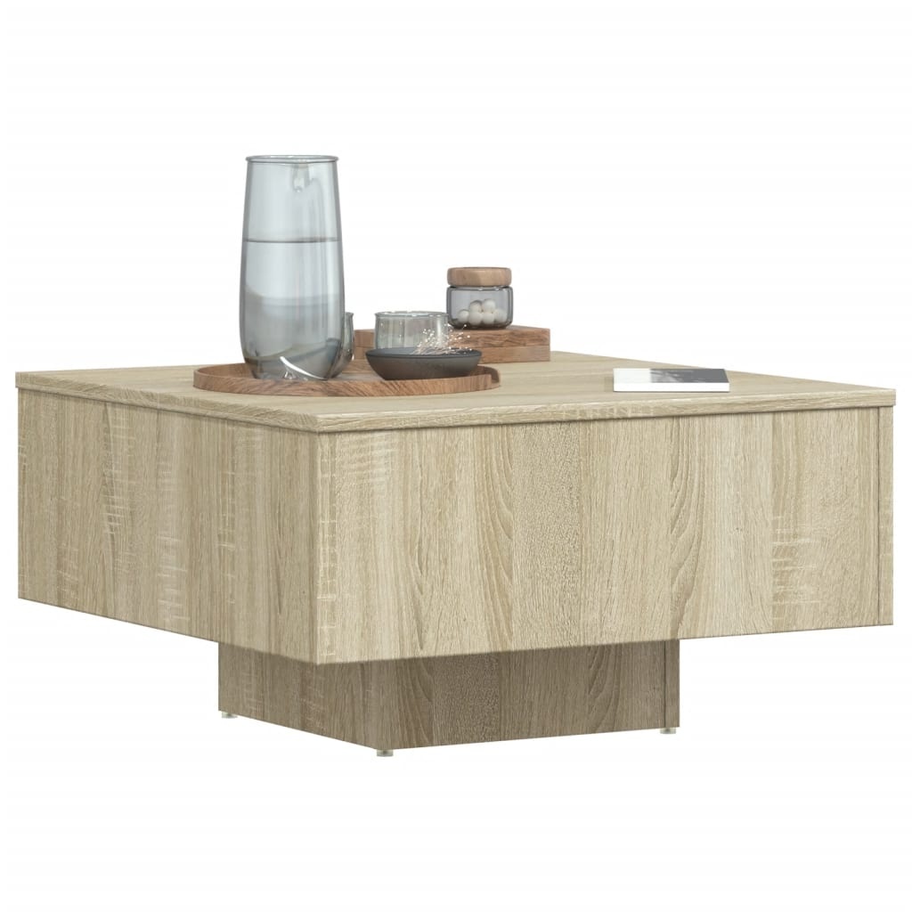 VidaXL Salontafel 60x60x31,5 cm spaanplaat sonoma eikenkleurig
