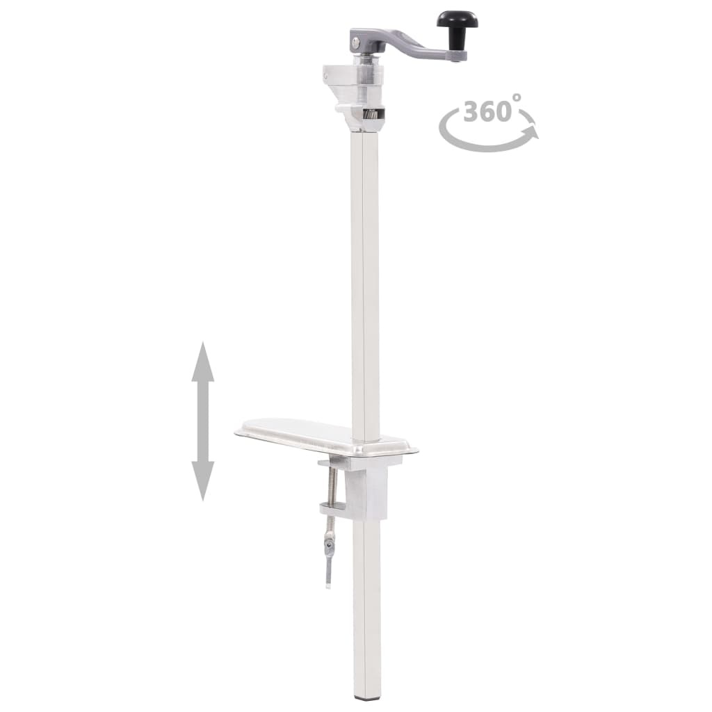 VidaXL Blikopener 70 cm aluminium en roestvrij staal zilverkleurig