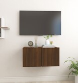 VidaXL Tv-hangmeubel 60x30x30 cm bewerkt hout bruin eikenkleur