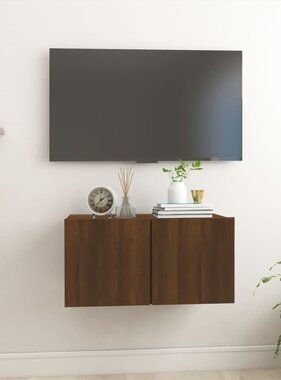 VidaXL Tv-hangmeubel 60x30x30 cm bewerkt hout bruin eikenkleur
