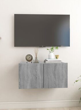 VidaXL Tv-hangmeubel 60x30x30 cm bewerkt hout grijs sonoma eikenkleur