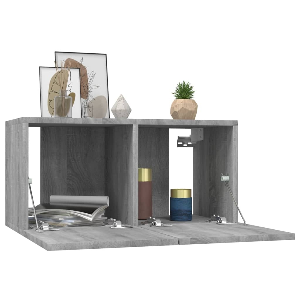 VidaXL Tv-hangmeubel 60x30x30 cm bewerkt hout grijs sonoma eikenkleur