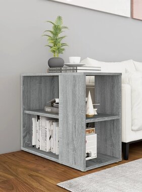 VidaXL Bijzetkast 60x30x50 cm bewerkt hout grijs sonoma eikenkleurig