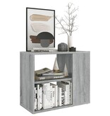 VidaXL Bijzetkast 60x30x50 cm bewerkt hout grijs sonoma eikenkleurig