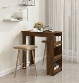 VidaXL Bartafel met opbergrek 102x50x103,5cm spaanplaat gerookt eiken
