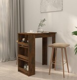 VidaXL Bartafel met opbergrek 102x50x103,5cm spaanplaat gerookt eiken